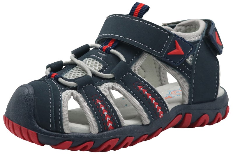 Apakowa Kid's Boy's Soft Sole Close Toe Sport Beach Sandals (Toddler/Little Kid) (Color : Gray, Size : 9.5 M US Toddler) - Image 1